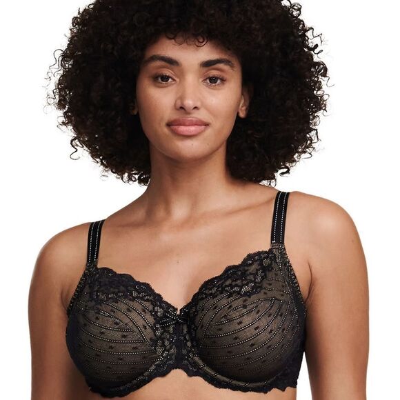 Chantelle Two Riva Gauche Full coverage unlined Bras Black 34 DD and Peach 34 D - Picture 6 of 16
